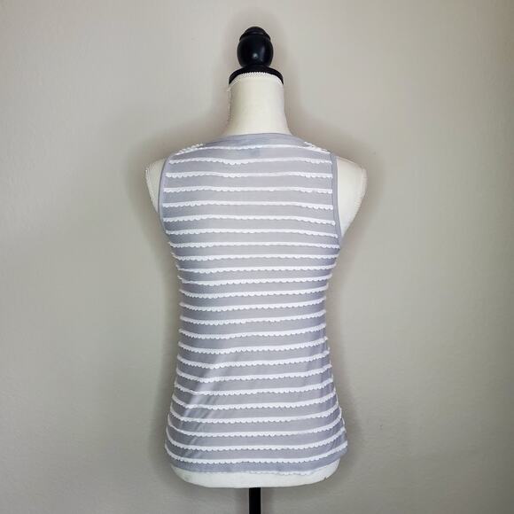 ModCloth Gray Striped Tank Top XXS - Picture 3 of 9